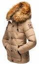 Navahoo Zoja Damen Winter Stepp Jacke Teddyfell Winterjacke B831 Taupe-Grey-Gr.M