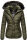 Navahoo Zuckerbiene Damen Steppjacke mit Kapuze und Kunstfellkragen B832 Olive-Gr.S