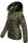 Navahoo Zuckerbiene Damen Steppjacke mit Kapuze und Kunstfellkragen B832 Olive-Gr.S