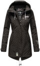 Marikoo Zimtzicke Damen Outdoor Softshell Jacke lang  B614 Schwarz w.D. Größe XXL - Gr. 44
