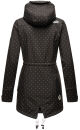 Marikoo Zimtzicke Damen Outdoor Softshell Jacke lang  B614 Schwarz w.D. Größe XXL - Gr. 44