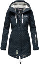 Marikoo Zimtzicke Damen Outdoor Softshell Jacke lang  B614 Navy w.D. Größe XS - Gr. 34