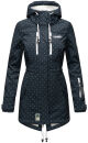 Marikoo Zimtzicke Damen Outdoor Softshell Jacke lang  B614 Navy w.D. Größe XL - Gr. 42