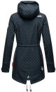 Marikoo Zimtzicke Damen Outdoor Softshell Jacke lang  B614 Navy w.D. Größe XL - Gr. 42