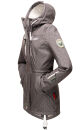 Marikoo Zimtzicke Damen Outdoor Softshell Jacke lang  B614 Grau w.D. Größe M - Gr. 38