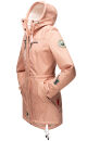 Marikoo Zimtzicke Damen Outdoor Softshell Jacke lang  B614 Rosa w.D. Größe S - Gr. 36