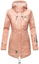 Marikoo Zimtzicke Damen Outdoor Softshell Jacke lang  B614 Rosa w.D. Größe L - Gr. 40