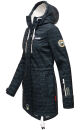 Marikoo Zimtzicke Damen Outdoor Softshell Jacke lang  B614 Navy w.L. Größe S - Gr. 36