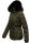 Navahoo Melikaa Damen Winterjacke gefüttert Steppjacke mit Kapuze B844 Olive-Gr.M