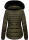 Navahoo Melikaa Damen Winterjacke gefüttert Steppjacke mit Kapuze B844 Olive-Gr.L