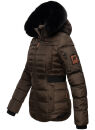Navahoo Melikaa Damen Winterjacke gefüttert Steppjacke mit Kapuze B844 Chocolate-Gr.M