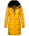 Marikoo Streliziaa Damen Wintermantel lange Steppjacke mit Kapuze B892 Gelb-Gr.XS