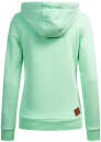 Alessandro Salvarini Damen Sweatshirt Hoodie Kapuzen Pullover AS298 Mint Größe L - Gr. L