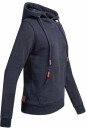 Alessandro Salvarini Damen Sweatshirt Hoodie Kapuzen Pullover AS298 Navy Größe L - Gr. L
