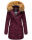 Marikoo Karmaa-Princess Damen Wintejacke mit Fellkragen B808 Weinrot Größe XS - Gr. 34