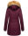 Marikoo Karmaa-Princess Damen Wintejacke mit Fellkragen B808 Weinrot Größe S - Gr. 36
