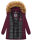 Marikoo Karmaa-Princess Damen Wintejacke mit Fellkragen B808 Weinrot Größe S - Gr. 36