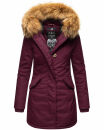 Marikoo Karmaa-Princess Damen Wintejacke mit Fellkragen B808 Weinrot Größe M - Gr. 38