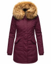 Marikoo Karmaa-Princess Damen Wintejacke mit Fellkragen B808 Weinrot Größe M - Gr. 38