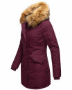 Marikoo Karmaa-Princess Damen Wintejacke mit Fellkragen B808 Weinrot Größe M - Gr. 38