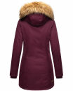 Marikoo Karmaa-Princess Damen Wintejacke mit Fellkragen B808 Weinrot Größe M - Gr. 38