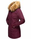 Marikoo Karmaa-Princess Damen Wintejacke mit Fellkragen B808 Weinrot Größe M - Gr. 38