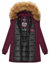 Marikoo Karmaa-Princess Damen Wintejacke mit Fellkragen B808 Weinrot Größe M - Gr. 38