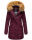 Marikoo Karmaa-Princess Damen Wintejacke mit Fellkragen B808 Weinrot Größe M - Gr. 38