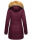 Marikoo Karmaa-Princess Damen Wintejacke mit Fellkragen B808 Weinrot Größe M - Gr. 38