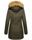 Marikoo Karmaa-Princess Damen Wintejacke mit Fellkragen B808 Olive Größe XS - Gr. 34