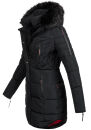 Marikoo warme Damen Winter Jacke Stepp Mantel lang B401 Schwarz Größe XXXL - Gr. 46