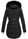 Marikoo warme Damen Winter Jacke Stepp Mantel lang B401 Schwarz Größe XXXL - Gr. 46