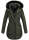 Marikoo warme Damen Winter Jacke Stepp Mantel lang B401 Grün Größe XXXL - Gr. 46