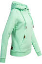 Alessandro Salvarini Damen Sweatshirt Hoodie Kapuzen Pullover AS298 Mint Größe M - Gr. M