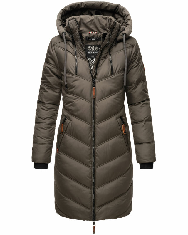 Marikoo Armasa Damen Winter Steppjacke Stepp Parka Winterjacke B842 Anthrazit-Gr.XS