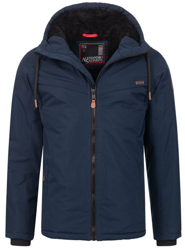 Alessandro Salvarini Herren Winter Jacke AS321 Navy Größe XXXL - Gr. 3XL