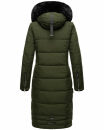 Navahoo Fahmiyaa Damen lange Winterjacke Mantel gesteppt B850 Olive-Gr.XS