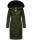 Navahoo Fahmiyaa Damen lange Winterjacke Mantel gesteppt B850 Olive-Gr.XS