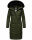 Navahoo Fahmiyaa Damen lange Winterjacke Mantel gesteppt B850 Olive-Gr.S