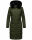 Navahoo Fahmiyaa Damen lange Winterjacke Mantel gesteppt B850 Olive-Gr.S