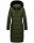 Navahoo Fahmiyaa Damen lange Winterjacke Mantel gesteppt B850 Olive-Gr.S