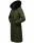 Navahoo Fahmiyaa Damen lange Winterjacke Mantel gesteppt B850 Olive-Gr.S