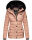 Navahoo Milianaa Damen Winter Steppjacke gefüttert Kapuze Kunstfell B846 Rosa-Gr.M