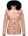 Navahoo Milianaa Damen Winter Steppjacke gefüttert Kapuze Kunstfell B846 Rosa-Gr.M