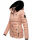 Navahoo Milianaa Damen Winter Steppjacke gefüttert Kapuze Kunstfell B846 Rosa-Gr.M