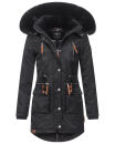 Navahoo Mangala Princess Damen Winterjacke mit Teddyfell B873 Schwarz-Gr.M