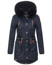 Navahoo Mangala Princess Damen Winterjacke mit Teddyfell B873 Navy-Gr.L