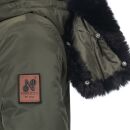 Navahoo Mangala Princess Damen Winterjacke mit Teddyfell B873 Grün-Gr.M