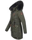 Navahoo Mangala Princess Damen Winterjacke mit Teddyfell B873 Grün-Gr.XL