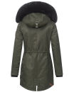 Navahoo Mangala Princess Damen Winterjacke mit Teddyfell B873 Grün-Gr.XL